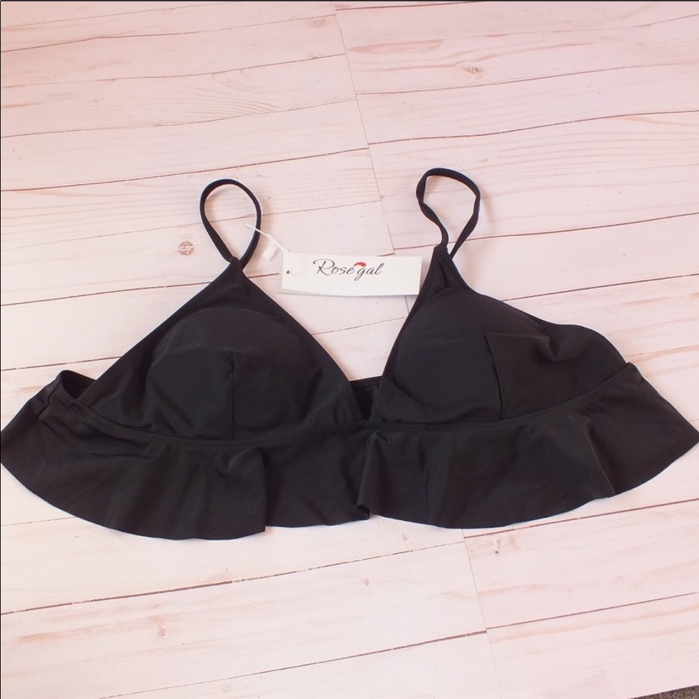 New rose girl swim top size 2x